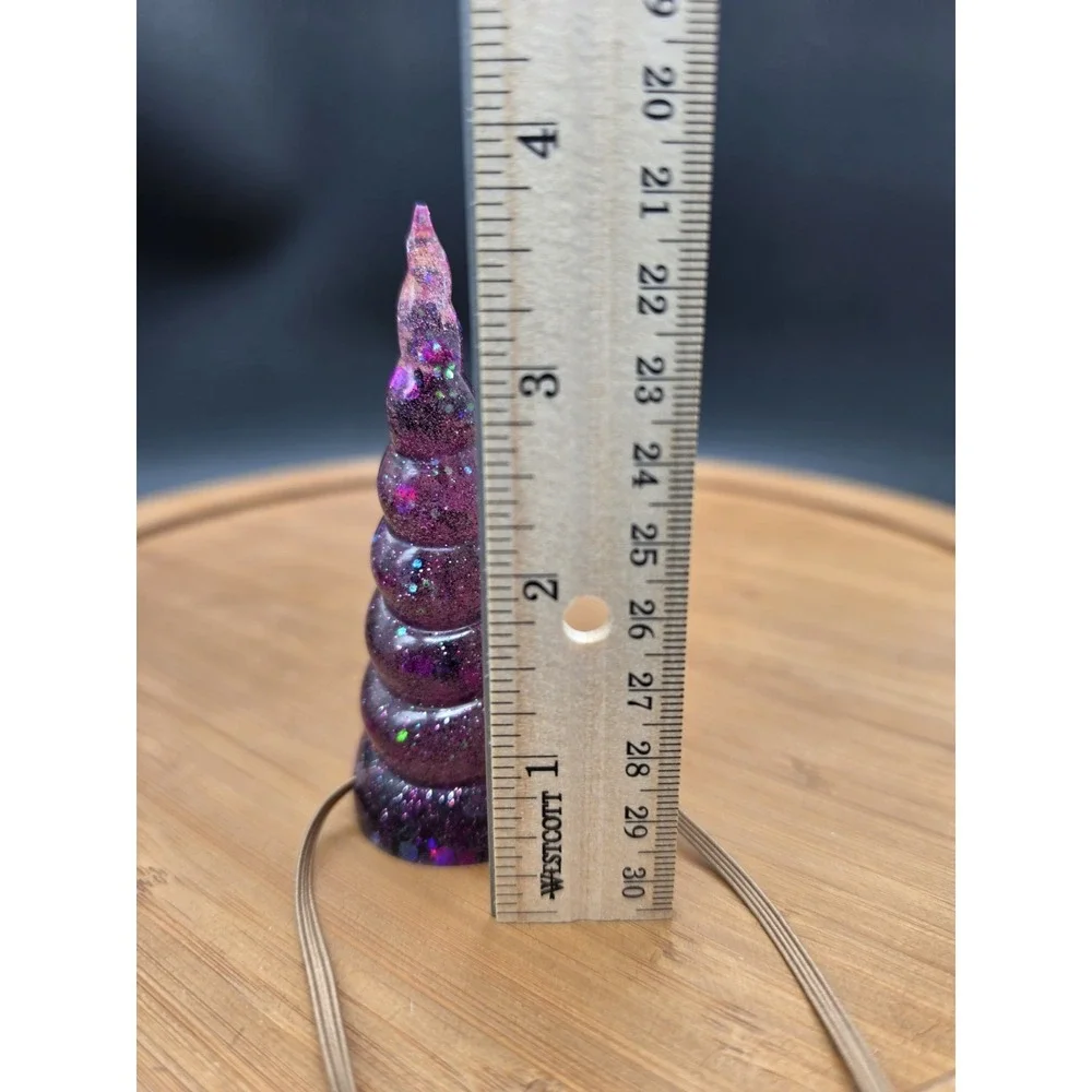 Cosplay Resin Unicorn Horn Costume‎ Accessory Purple Glitter